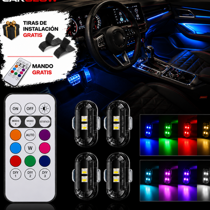 Kit Luces LED RGB para Vehículos - 8 colores